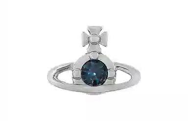Vivienne Westwood Nano Solitaire Single Stud Sapphire/Silver