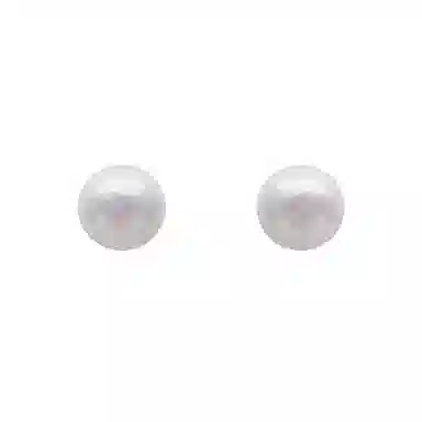 韵系 法式复古粉光馒头珍珠 轻奢小众百搭高级感 铜镀金 耳钉 女款