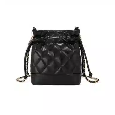 稻草人 小香风菱格链条 聚氨酯革 斜挎包 常规 女款 雅典黑/坚果杏/杏仁白