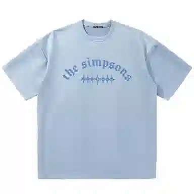 The Simpsons 3D Letter Cartoon Star Print T-Shirt