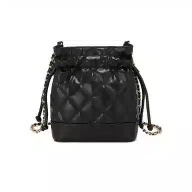 稻草人 小香风菱格链条 聚氨酯革 斜挎包 常规 女款 雅典黑/坚果杏/杏仁白