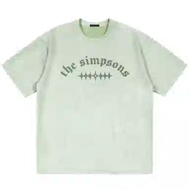 The Simpsons 3D Letter Cartoon Star Print T-Shirt