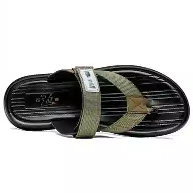 正泰 简约时尚个性外穿舒适人字拖鞋 男款