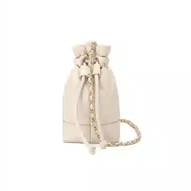 稻草人 小香风菱格链条 聚氨酯革 斜挎包 常规 女款 雅典黑/坚果杏/杏仁白