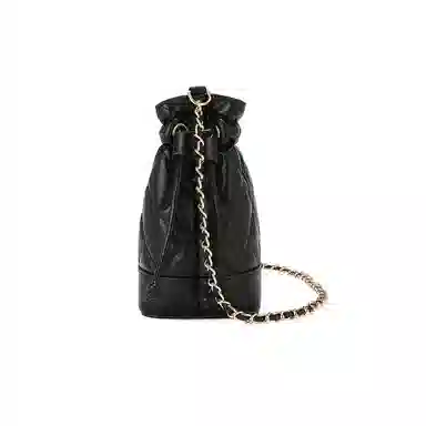 稻草人 小香风菱格链条 聚氨酯革 斜挎包 常规 女款 雅典黑/坚果杏/杏仁白