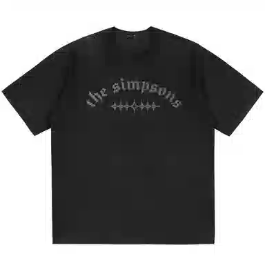 The Simpsons 3D Letter Cartoon Star Print T-Shirt