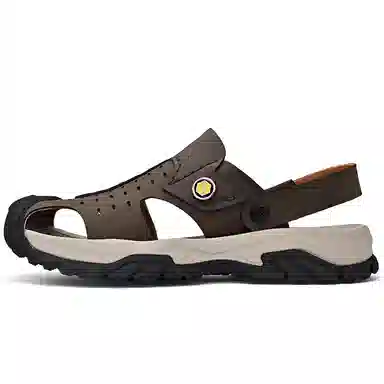 季公羊 二层牛皮 时尚舒适 沙滩凉鞋 男款