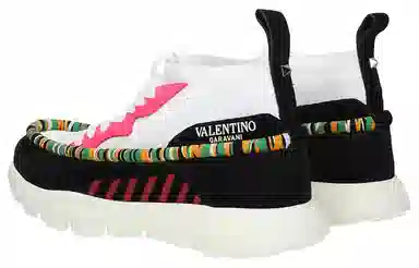 Valentino Low Top Sneakers Black White