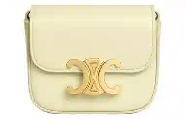 CELINE Triomphe Mini Shoulder Bag Light Yellow