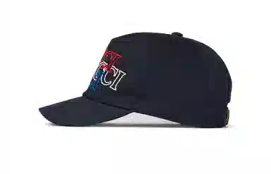 Gucci Logo Embroidered Canvas Cap Black