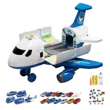 益米 弹射变形飞机 惯性滑行 灯光音乐 早教益智玩具