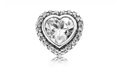 Pandora Heart Stud Earrings 925 Silver
