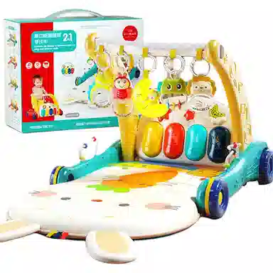 贝杰斯 脚踏钢琴健身架 婴幼儿童用学步车 二合一 早教益智玩具
