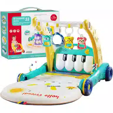 贝杰斯 脚踏钢琴健身架 婴幼儿童用学步车 二合一 早教益智玩具