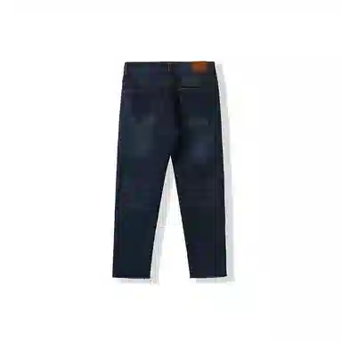 我是大卫 美式复古百搭修身九分裤牛仔裤 男女同款 深蓝色