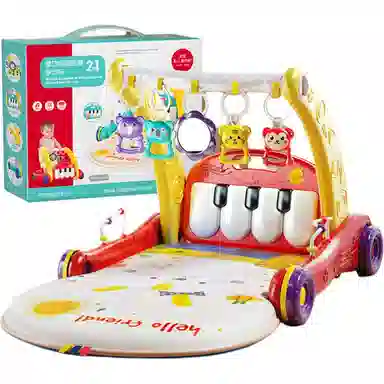 贝杰斯 脚踏钢琴健身架 婴幼儿童用学步车 二合一 早教益智玩具