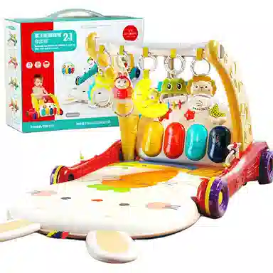 贝杰斯 脚踏钢琴健身架 婴幼儿童用学步车 二合一 早教益智玩具