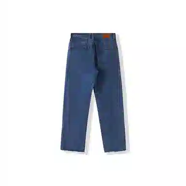 我是大卫 直筒宽松休闲牛仔裤 男女同款 蓝色