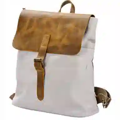 PULUWIRR帆布牛皮双肩包