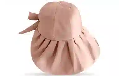 优幽兰 遮阳帽大头围实用时尚韩版纯色显脸小防紫外线骑车盆帽宽檐太阳帽 聚酯纤维 渔夫帽 女款