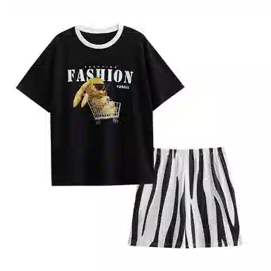 歌倩雅 夏季凉感纯棉自带胸垫睡衣套装 女款