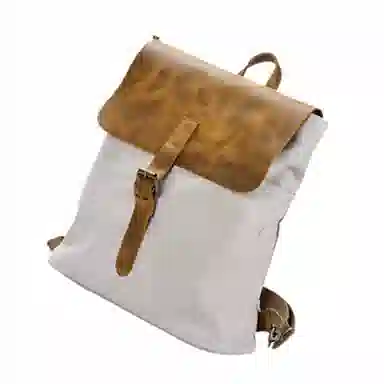 PULUWIRR帆布牛皮双肩包