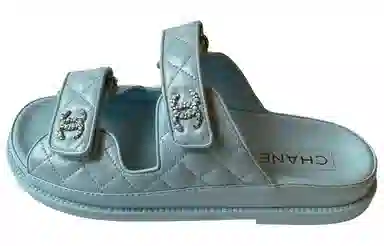 Chanel Slide Sandals Blue