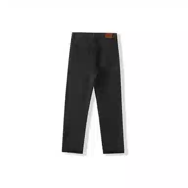 我是大卫 直筒宽松开叉休闲牛仔裤 男女同款 黑色