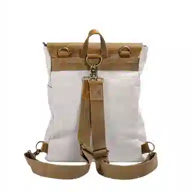 PULUWIRR帆布牛皮双肩包