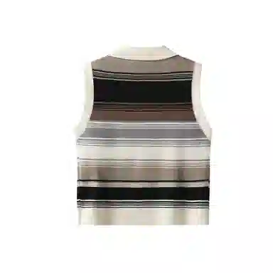 星期六 翻领条纹套头简约百搭针织衫 女款