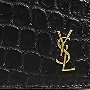 Saint Laurent YSL Crocodile Leather Wallet