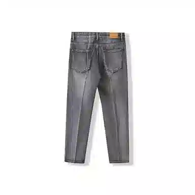 我是大卫 韩式高街高级感宽松百搭九分牛仔裤 男女同款 烟灰色