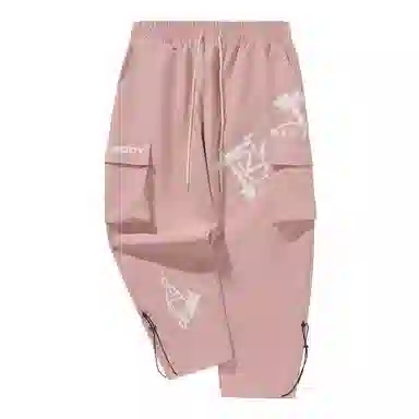 三体 文明水滴系列 基础款简约趣味涂鸦印花百搭抽绳宽松垂感直筒可调节脚口美式复古高街潮牌时尚舒适多巴胺休闲裤 男女同款