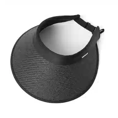 白卷 夏日户外出行可折叠编织空顶帽 草编聚酯纤维 防晒帽 女款