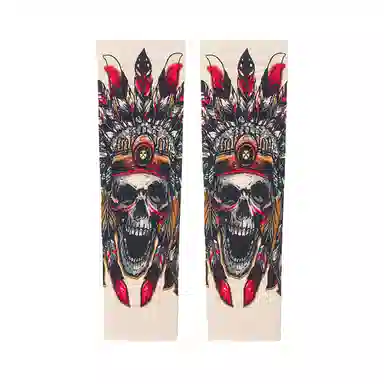 白卷 百搭透气花臂纹身冰袖 防晒袖 男女同款情侣款