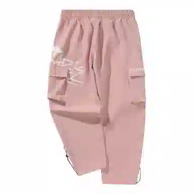 三体 文明水滴系列 基础款简约趣味涂鸦印花百搭抽绳宽松垂感直筒可调节脚口美式复古高街潮牌时尚舒适多巴胺休闲裤 男女同款