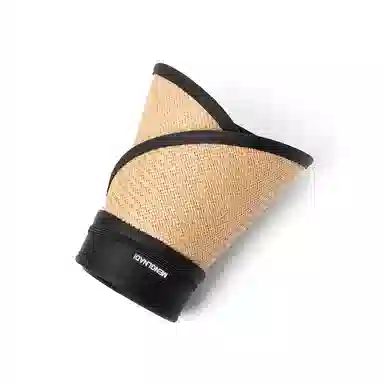 白卷 夏日户外出行可折叠编织空顶帽 草编聚酯纤维 防晒帽 女款