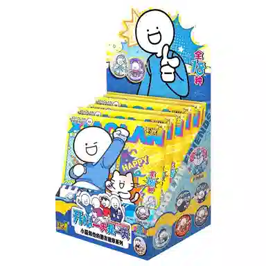 卡游 小蓝和他的朋友们 开心一天是一天 马口铁胸针 徽章