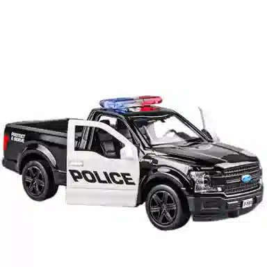 卡威 玩具警车 合金小汽车回力玩具车 警察车越野车 成品模型