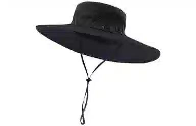 优幽兰 大帽檐防紫外线夏季休闲登山网眼透气大帽檐出游简约时尚户外可折叠易携带钓鱼帽遮阳 聚酯纤维 防晒帽 男款