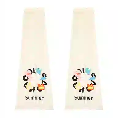 白卷 夏季户外出行遮阳百搭卡通冰袖 防晒袖 女款