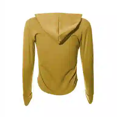 达兹 纯色拉链连帽长袖健身衣 女款