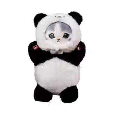 雄俊 可爱变身鲨鱼猫娃娃 呆萌小猫咪抱枕 变身小动物系列 玩偶 毛绒公仔