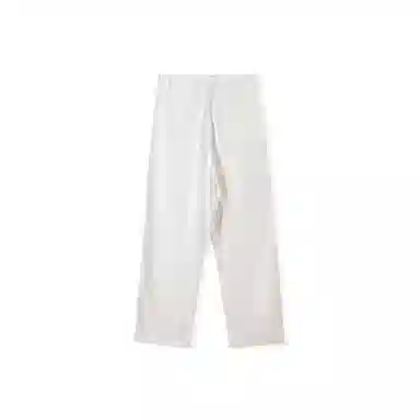 我是大卫 宽松纯色直筒休闲裤 男女同款 白色