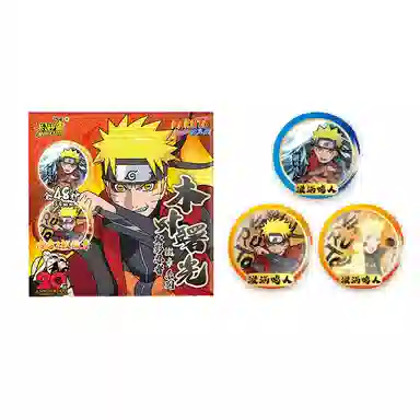 卡游 火影忍者角色 木叶曙光徽章系列 漩涡鸣人 周边吧唧胸章 徽章