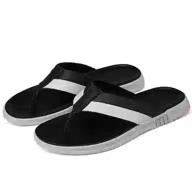 季公羊 二层牛皮 时尚百搭 人字拖鞋 男款