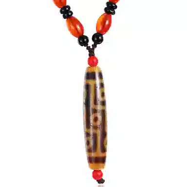 豆蔻时光 新中式转运藏式九眼天珠节节高升款 玉髓 玉石吊坠 男女同款情侣款