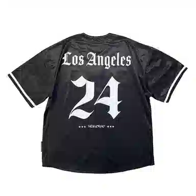 Holycrap 24 Embroidered Baseball Tee Black