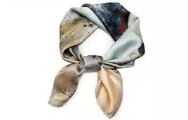 纳兰杜 复古风高级感精致轻奢简约真丝方巾衬衣飘带包包绑带多功能送礼礼盒装 蚕丝 丝巾 女款 浅卡其