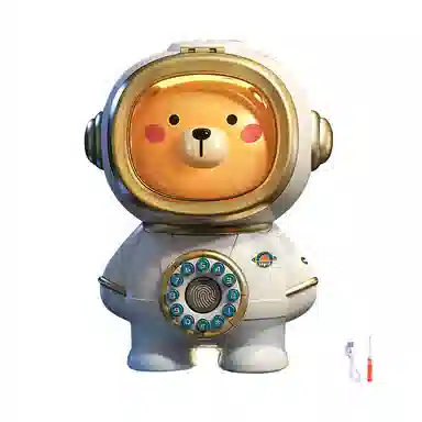 益米 太空熊存钱罐 玩具 带音乐灯光 家居装饰